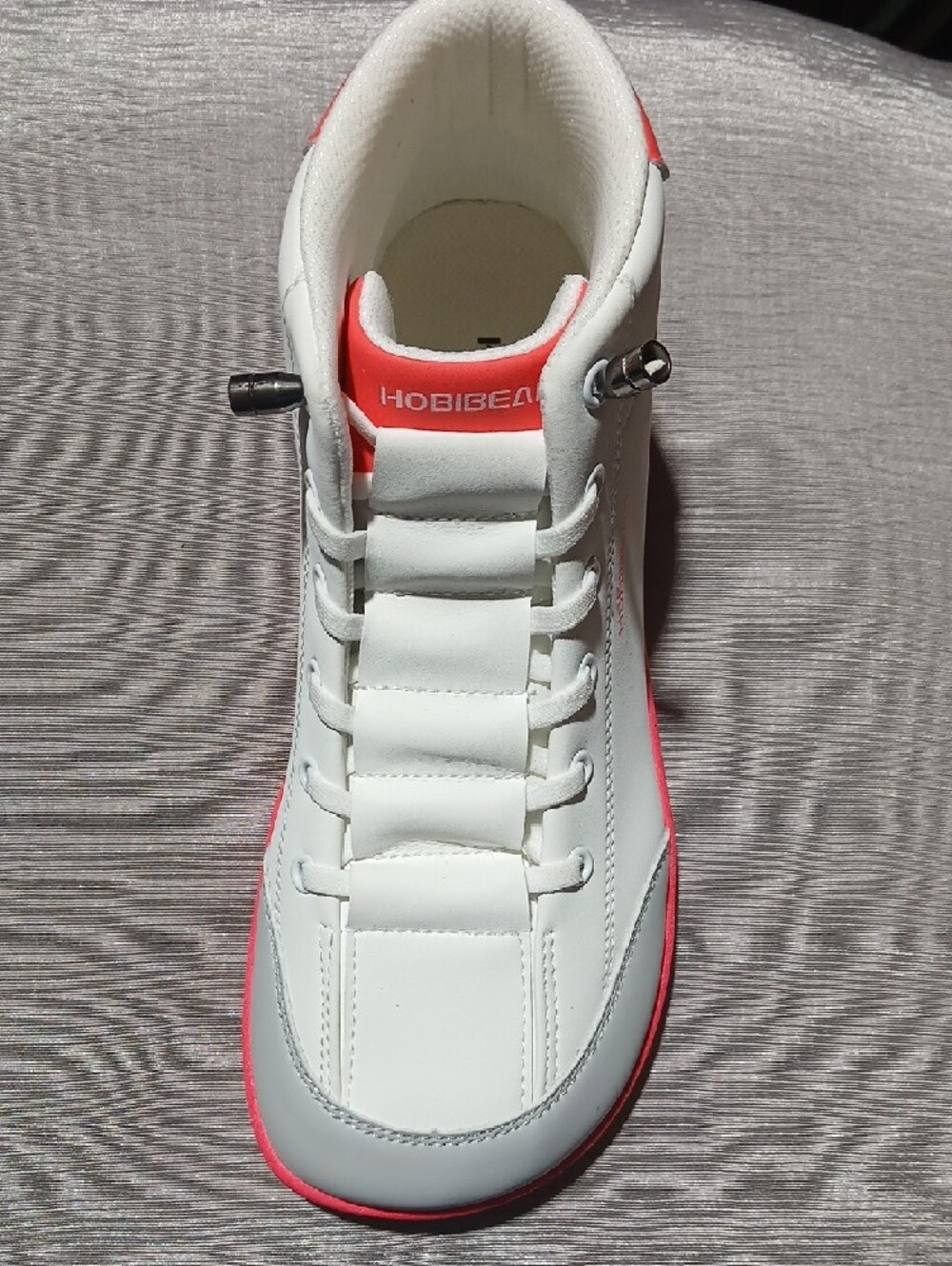 Hobibear White & Coral Lace-Up Sneaker - Picture 3 of 8